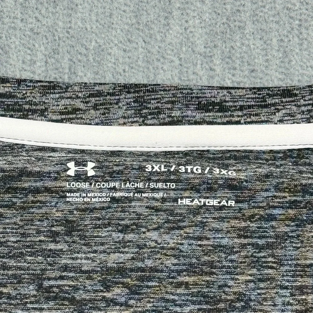 Under‎ Armour T Shirt Men 3XL XXXL Gray Heathered The Tech Tee Athletic Workout